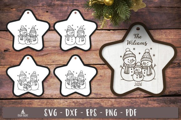 Download Snowman Family Ornament Personalized SVG - Personalized svg Collection
