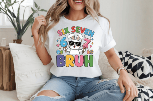 Download Six Seven Bruh Cute Bunny PNG, Easter Da - Six seven bruh Collection